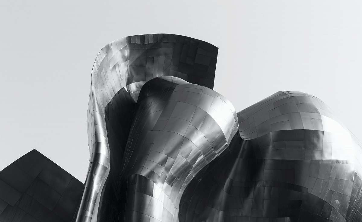 museum of pop culture architectural photography of statue seattle
